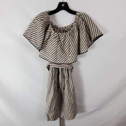 Trina Turk Women Grey/Whte Stripe Dress Sz S alternative image