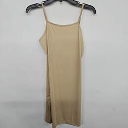 Tan Mini Slip Dress alternative image