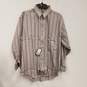 NWT Mens Multicolor Striped Long Sleeve Collared Button Up Shirt Sz 15.5/33 image number 1