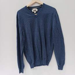 Joseph Abboud Men's Blue Merino Wool V-Neck LS Sweater Size XL