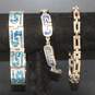 Assortment of 3 Taxco Sterling Silver Bracelets - 104.42g image number 1