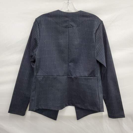 NWT Lemon Tart WM's Black Pattern Polyester Blend Open Blazer Size M image number 2