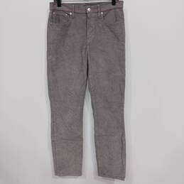 J.Crew Women's Corduroy Gray Pants Size 29T