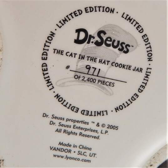 Vandor Dr. Seuss Limited Edition Cat In The Hat Ceramic Cookie Jar IOB image number 11