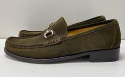 Cole Haan Olive Green Suede Buckle Loafers Shoes Men's Size 10.5 M