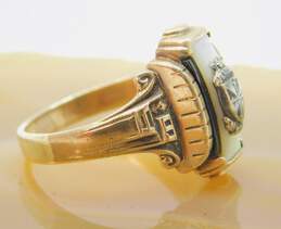 10K Yellow Gold Mother Of Pearl Veritas High School 1991 Class Ring 5.6g alternative image