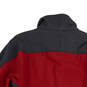 NWT Mens Gray Red Mock Neck Long Sleeve Full-Zip Jacket Size Medium image number 4