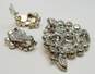 VNTG Weiss Icy Clear Rhinestone Statement Brooch w/Earrings 39.2g image number 2