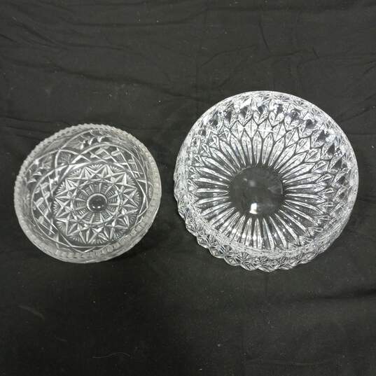 Pair of Clear Cut Crystal Bowls image number 4