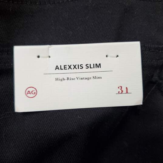 Adriano Goldschmied Alexxis Slim High Rise Black Pants Women's 31 NWT image number 4