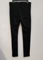 NWT Womens Black Dark Wash Button Fly Pockets Denim Skinny Jeans Size 30 image number 1