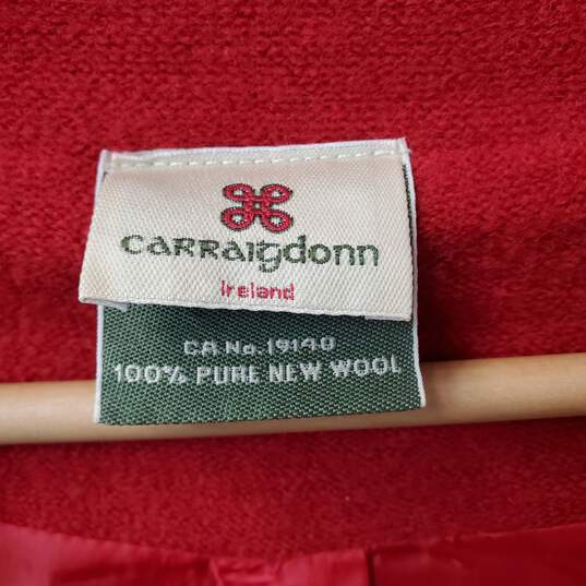 Carraigdonn Women's Red Sleeveless Button Up Sweater image number 4