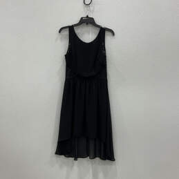 Womens Black Round Neck Sleeveless Stylish Fit & Flare Dress Size Medium alternative image