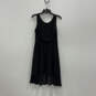 Womens Black Round Neck Sleeveless Stylish Fit & Flare Dress Size Medium image number 2