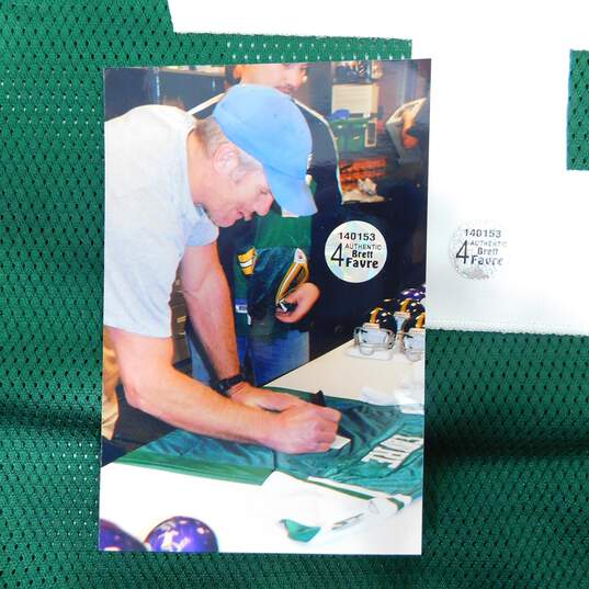 HOF Brett Favre Autographed Jersey w/ COA New York Jets image number 4