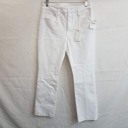 Good American white high rise straight leg stretch jeans women's 10