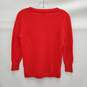 J. Crew WM's 100% Cashmere Red Crewneck Sweater Size XS image number 2
