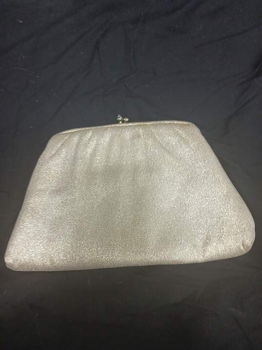 Vintage Sparkly Gold Clutch Purse (Chain Inside Bag) image number 2