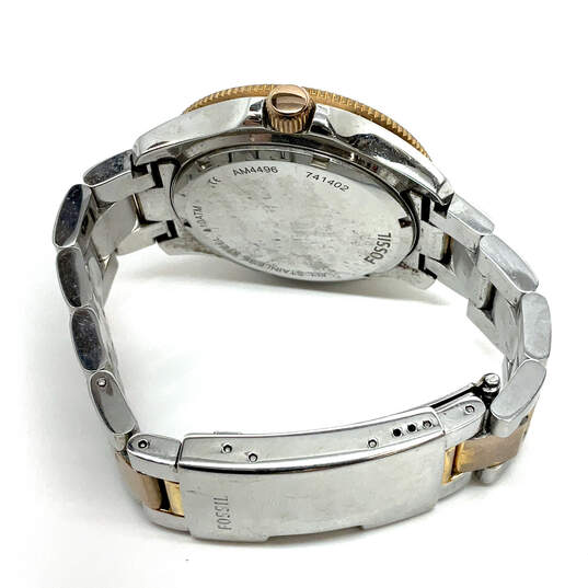 Designer Fossil Cecile AM4496 Two-Tone Stainless Steel Analog Wristwatch image number 2