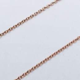 Rose Gold Filled Diamond Disc Pendant Necklace 1.4g alternative image