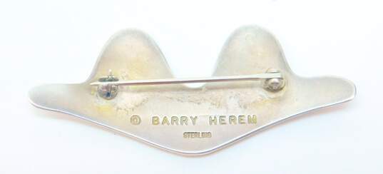 Vintage Barry Herem 925 Sterling Silver Frog Brooch Pin 10.4g image number 3