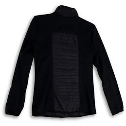 Womens Black Long Sleeve Mock Neck Pockets Full-Zip Jacket Size Small alternative image