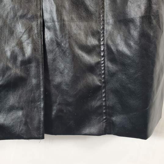 Nasty Gal Women's Long Black Leather Jacket SZ 4 image number 13