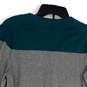 Womens Multicolor Knitted Striped V-Neck Long Sleeve Pullover Sweater Sz L image number 2