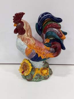 Multicolor Ceramic Rooster Decorative Figurine