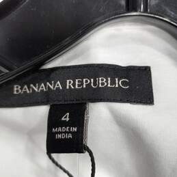 Banana Republic White Long Sleeve Tie Dress Size 4 NWT alternative image