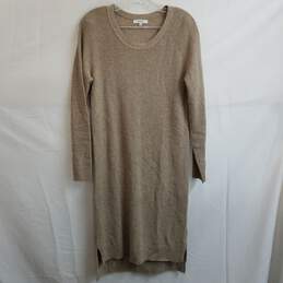 Madewell oversized tan midi sweater dress S
