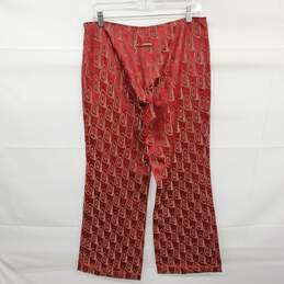 Jean Paul Gaultier Femme Women's Red Wide Leg Pants Size 10 US alternative image