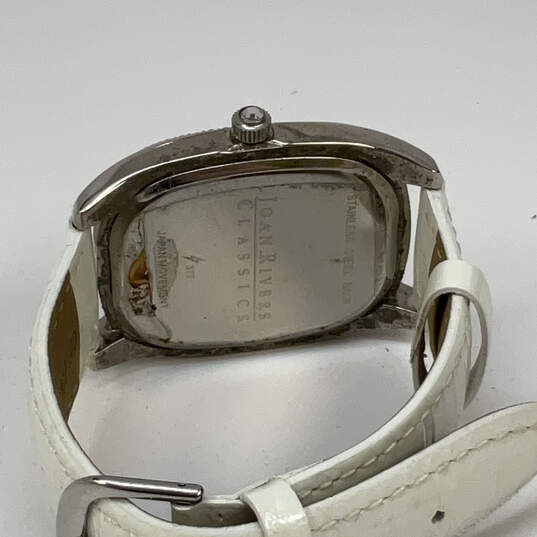 Designer Joan Rivers Adjustable Strap Square Dial Analog Wristwatch w/ Bag image number 4