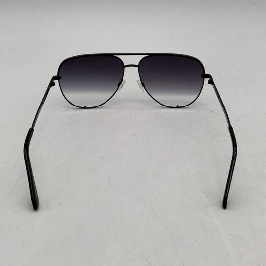 Womens Black Gradient Fade QC-000142 Metal Full Rim Aviator Sunglasses image number 3