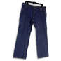 Womens Blue Denim Medium Wash Pockets Stretch Straight Leg Jeans Size 16P image number 1
