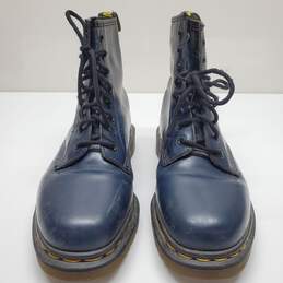 Dr. Martens Vintage Navy Blue Leather Boots Made in England Women's Size 9 alternative image