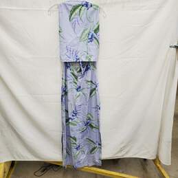 NWT Tommy Bahama Hula Hibiscus 100% Silk Marina Blue Floral Maxi Dress Size 8 alternative image