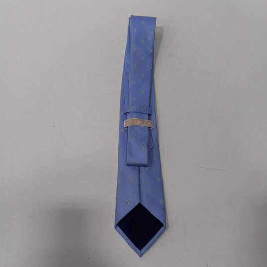 Michael Kors Blue Square Pattern Necktie image number 2