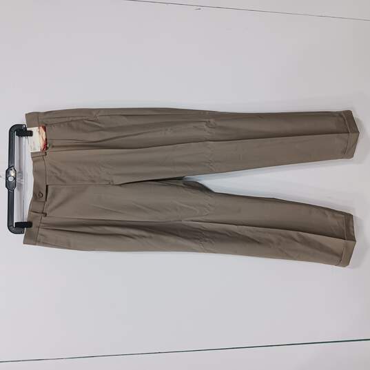 Louis Raphael Rosso Men's Grey Pleated 150's Herringbone Dress Pants Size  34x32