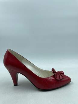 Authentic Bruno Magli Red Ruched Pumps W 5.5A