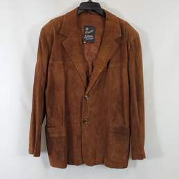 Peruzzi Men's Brown Leather Jacket SZ 56