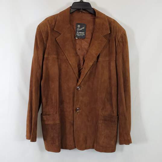 Peruzzi Men's Brown Leather Jacket SZ 56 image number 1