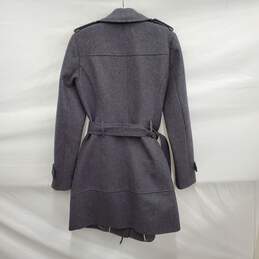 Banana Republic WM's Gray Wool Blend Belted Trench Coat Size 6 alternative image