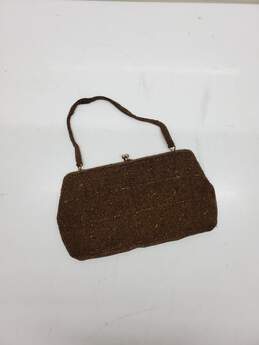 Vintage Copper Beaded Handbag with Pocket Mirror alternative image