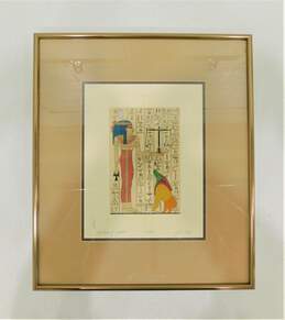 Jan Fleck Egyptian Art Etching Maat Goddess of Justice Limited #20/150 Signed