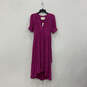 NWT Womens Pink Short Sleeve V-Neck Regular Fit Wrap Dress Size 6 image number 1