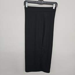 Long Black Pencil Skirt With Back  Slit