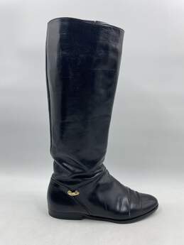 Authentic Salvatore Ferragamo Black Knee-High Boot W 8B