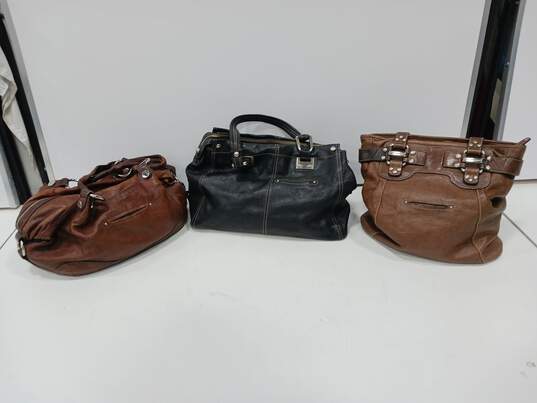 Bundle Of 3 B. Makowsky Black & Brown Handbags image number 2
