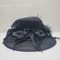Elite Champagne Sunday Kentucky Derby Fascinator Hat In Black w/Bow Feathers image number 4